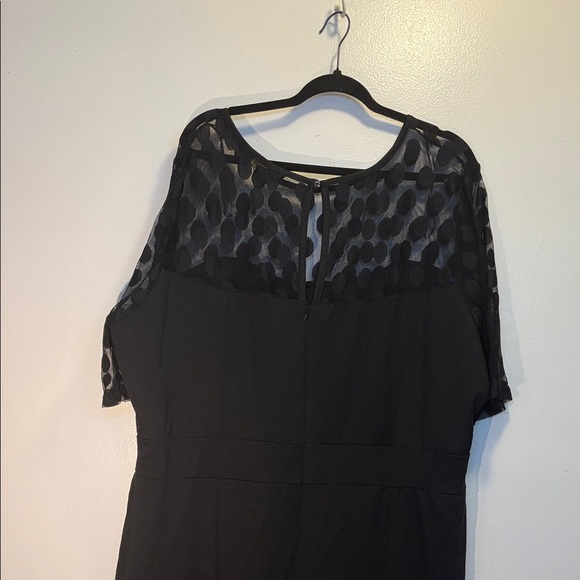 Chic Black Sheer Polka Dot Dress - Picture 5 of 5